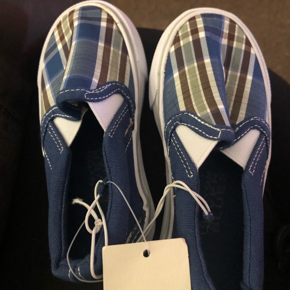 Toddler plaid slip on shoes